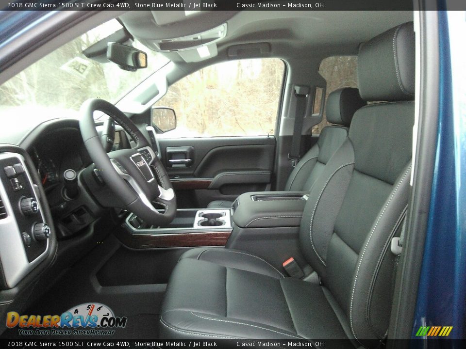 2018 GMC Sierra 1500 SLT Crew Cab 4WD Stone Blue Metallic / Jet Black Photo #4