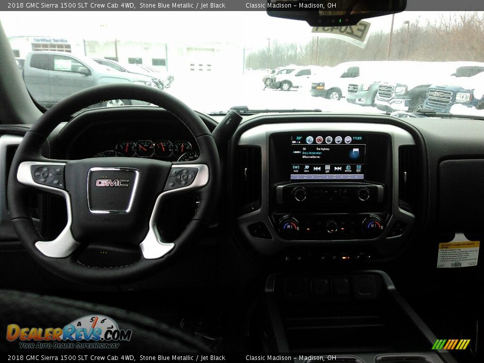 2018 GMC Sierra 1500 SLT Crew Cab 4WD Stone Blue Metallic / Jet Black Photo #5
