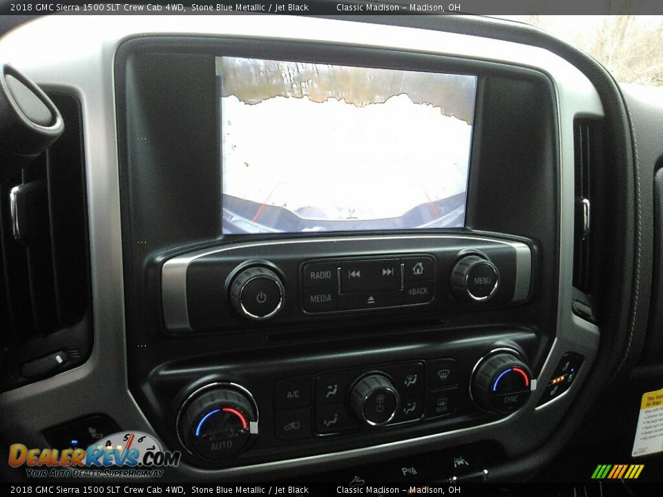 2018 GMC Sierra 1500 SLT Crew Cab 4WD Stone Blue Metallic / Jet Black Photo #11