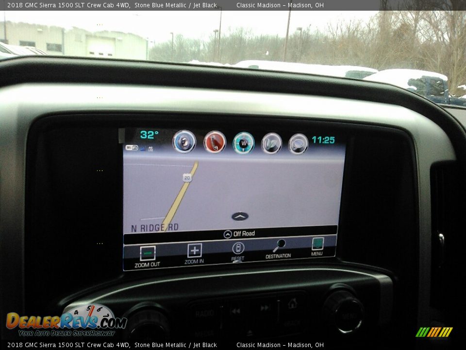 2018 GMC Sierra 1500 SLT Crew Cab 4WD Stone Blue Metallic / Jet Black Photo #12