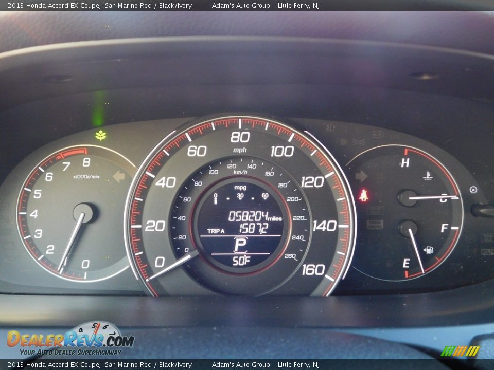 2013 Honda Accord EX Coupe San Marino Red / Black/Ivory Photo #27