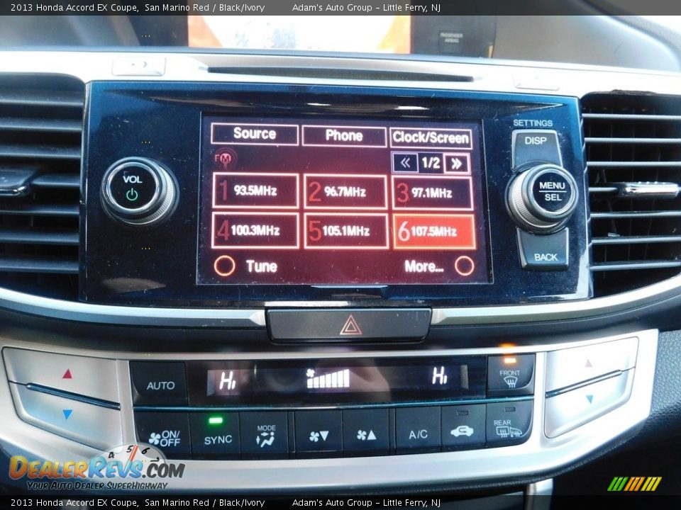 2013 Honda Accord EX Coupe San Marino Red / Black/Ivory Photo #31
