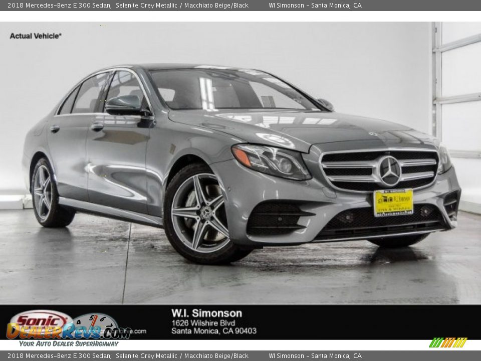 2018 Mercedes-Benz E 300 Sedan Selenite Grey Metallic / Macchiato Beige/Black Photo #1