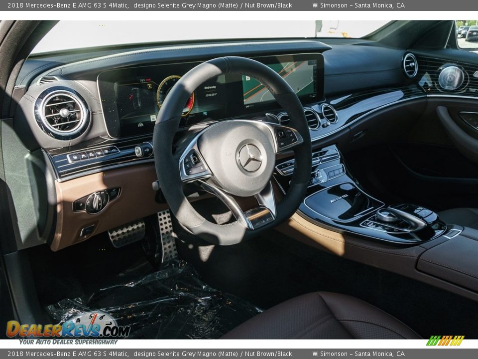2018 Mercedes-Benz E AMG 63 S 4Matic designo Selenite Grey Magno (Matte) / Nut Brown/Black Photo #5