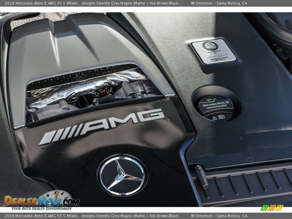 2018 Mercedes-Benz E AMG 63 S 4Matic designo Selenite Grey Magno (Matte) / Nut Brown/Black Photo #13