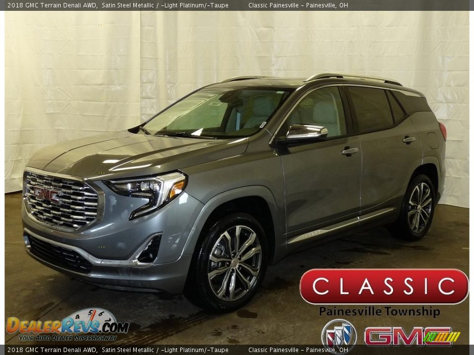 2018 GMC Terrain Denali AWD Satin Steel Metallic / ­Light Platinum/­Taupe Photo #1