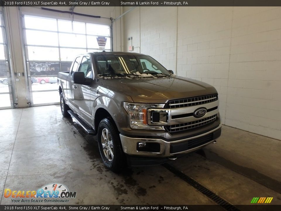 2018 Ford F150 XLT SuperCab 4x4 Stone Gray / Earth Gray Photo #1