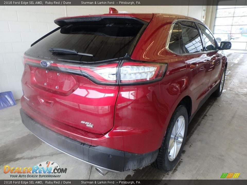2018 Ford Edge SEL AWD Ruby Red / Dune Photo #2