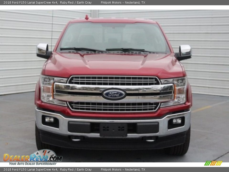 2018 Ford F150 Lariat SuperCrew 4x4 Ruby Red / Earth Gray Photo #2
