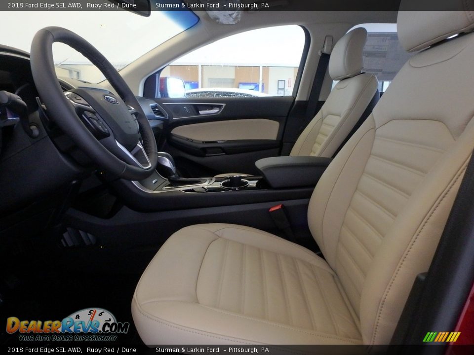Front Seat of 2018 Ford Edge SEL AWD Photo #6