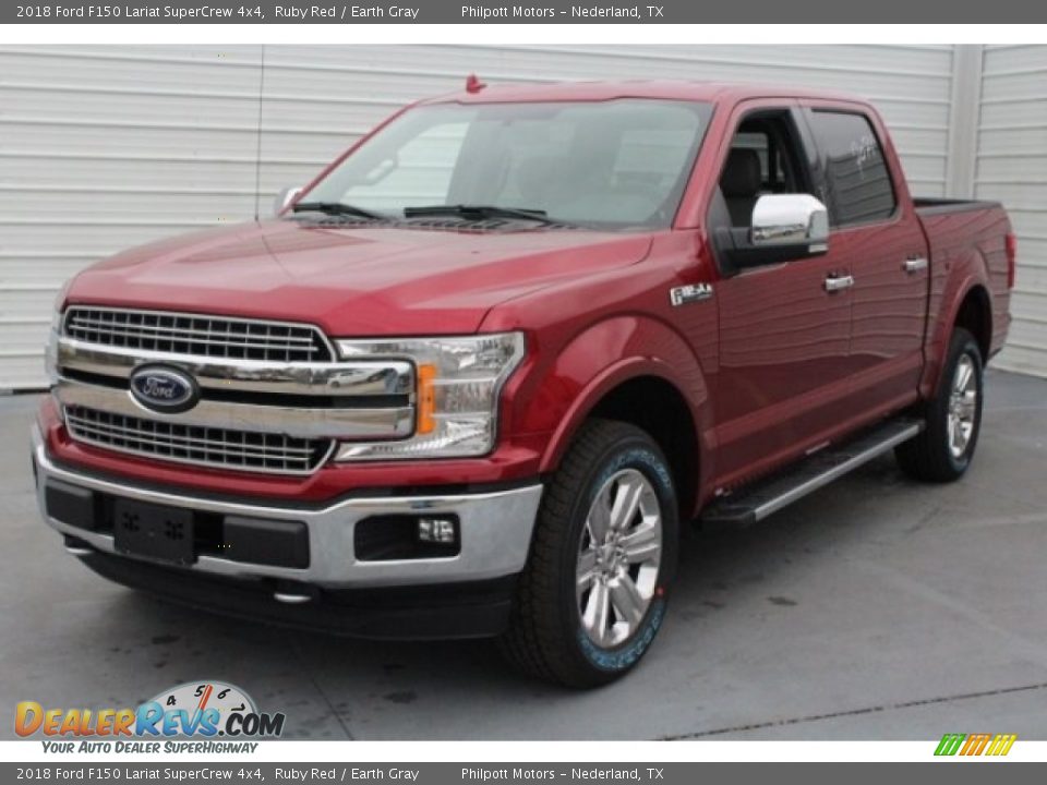 2018 Ford F150 Lariat SuperCrew 4x4 Ruby Red / Earth Gray Photo #3