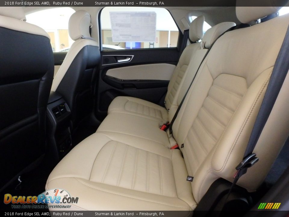 Rear Seat of 2018 Ford Edge SEL AWD Photo #7