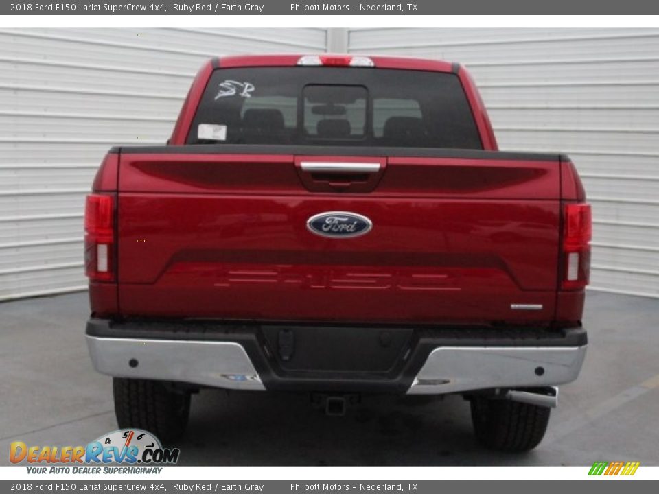 2018 Ford F150 Lariat SuperCrew 4x4 Ruby Red / Earth Gray Photo #9
