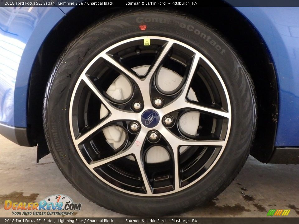 2018 Ford Focus SEL Sedan Lightning Blue / Charcoal Black Photo #5