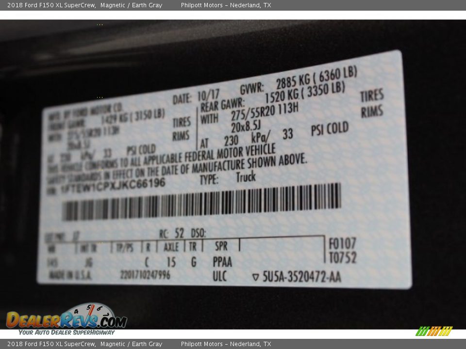 2018 Ford F150 XL SuperCrew Magnetic / Earth Gray Photo #31