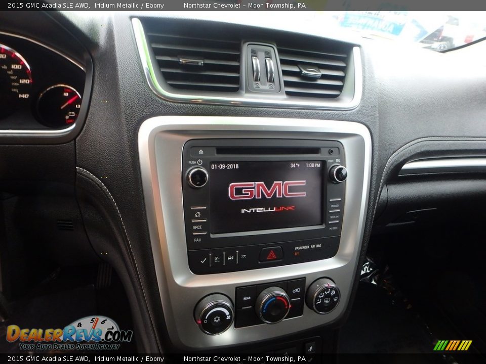 2015 GMC Acadia SLE AWD Iridium Metallic / Ebony Photo #27