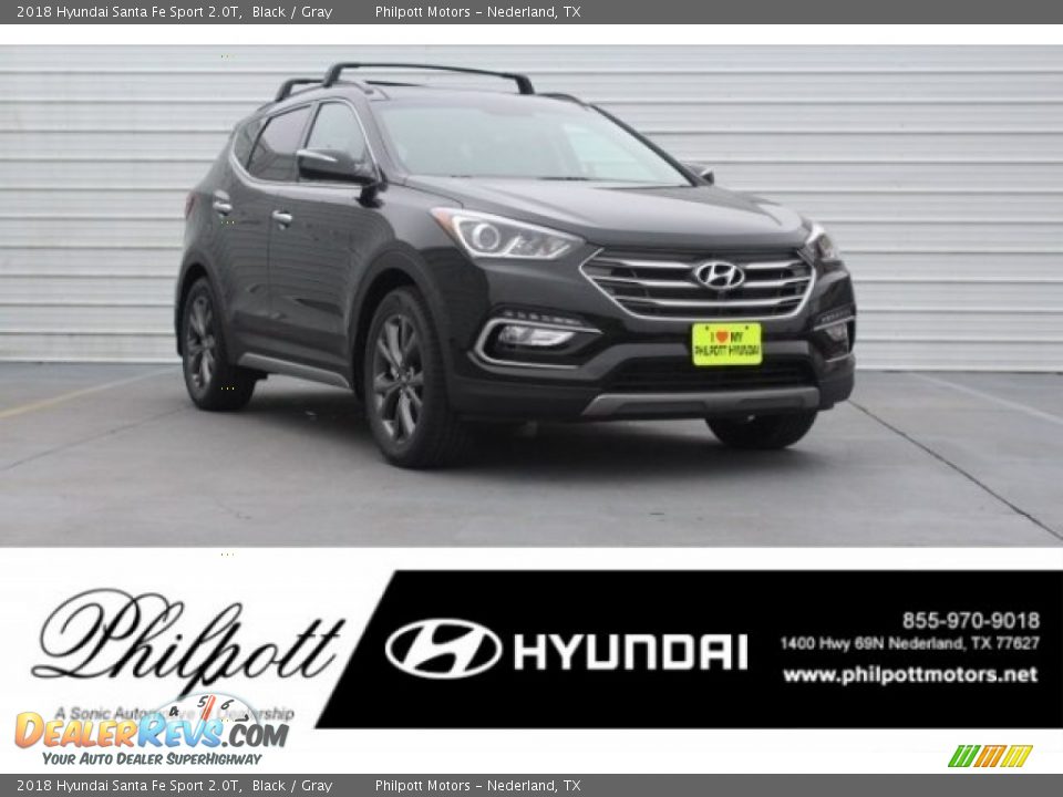 2018 Hyundai Santa Fe Sport 2.0T Black / Gray Photo #1
