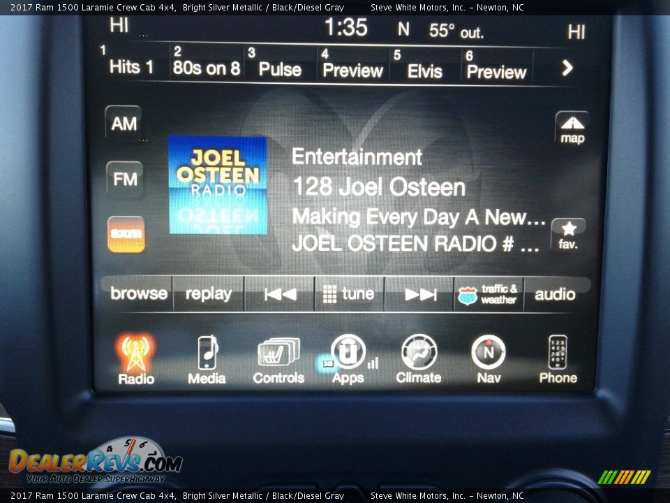 2017 Ram 1500 Laramie Crew Cab 4x4 Bright Silver Metallic / Black/Diesel Gray Photo #20