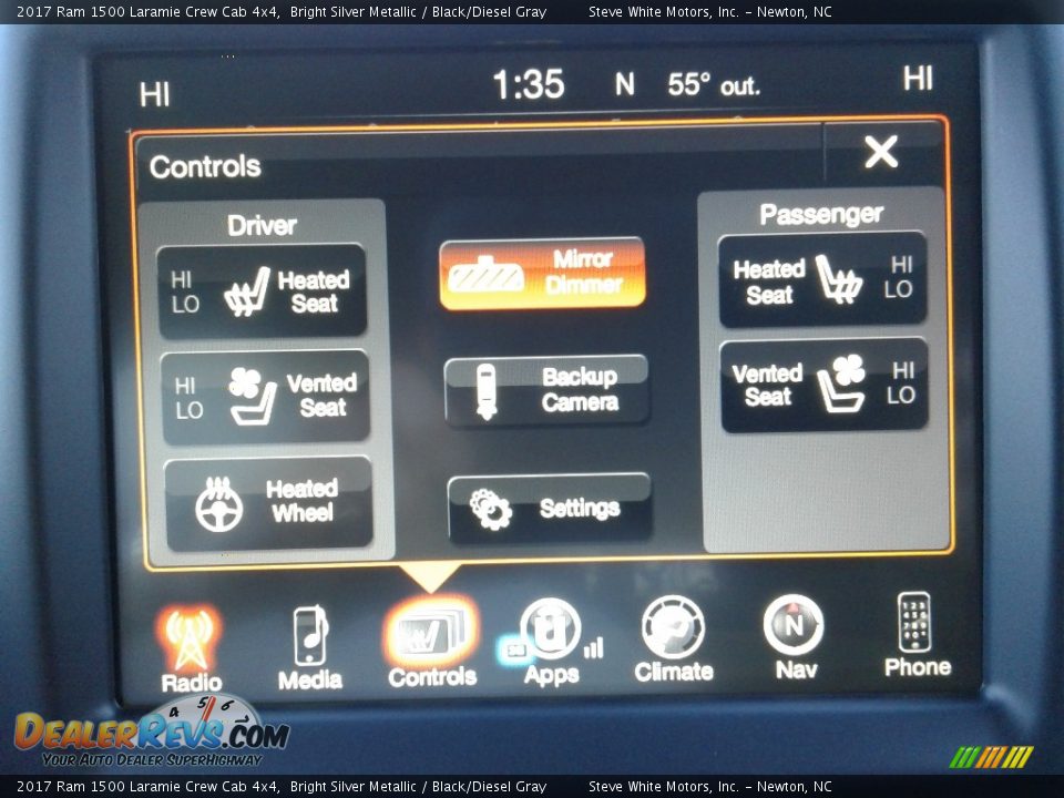 2017 Ram 1500 Laramie Crew Cab 4x4 Bright Silver Metallic / Black/Diesel Gray Photo #22