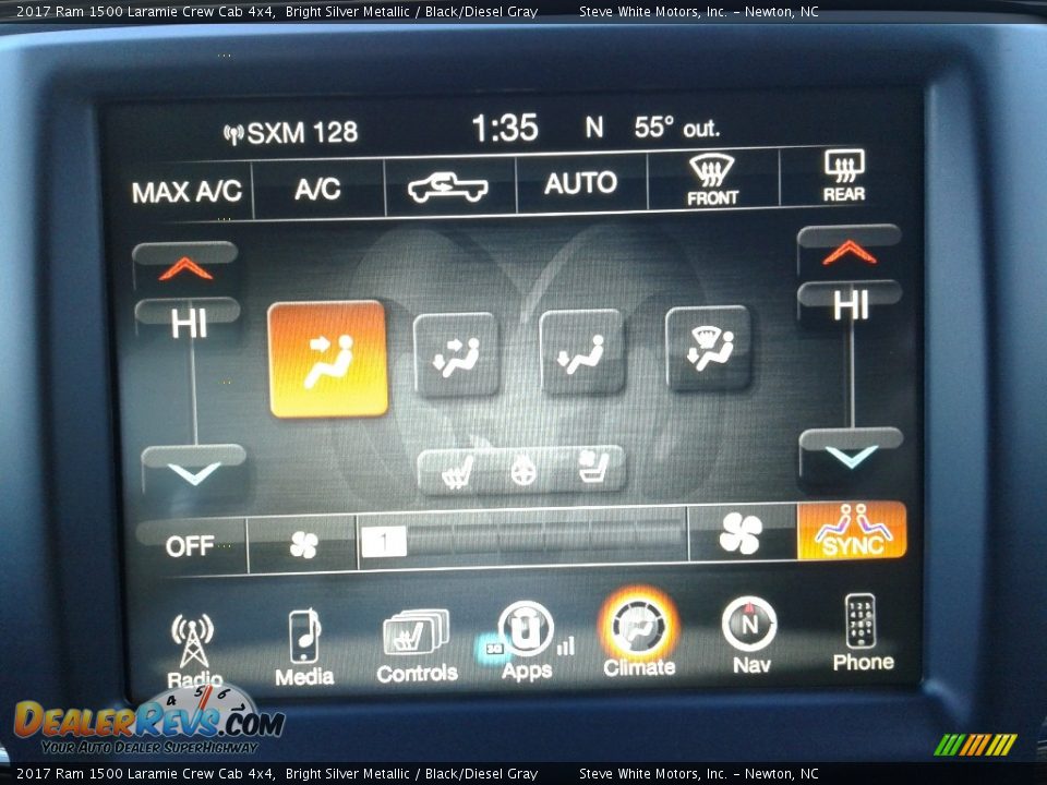 2017 Ram 1500 Laramie Crew Cab 4x4 Bright Silver Metallic / Black/Diesel Gray Photo #23