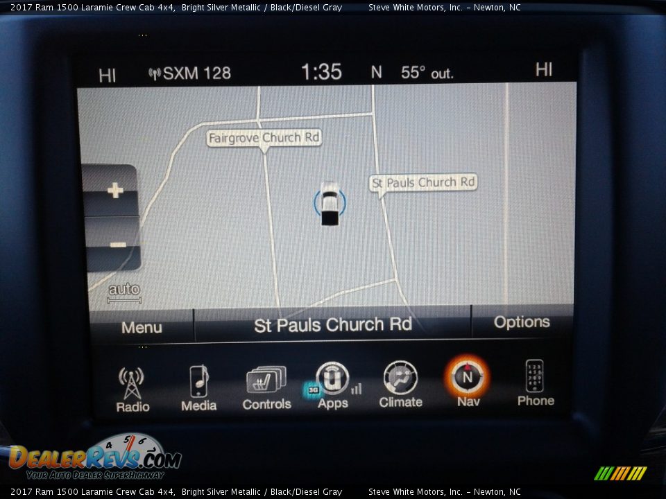 2017 Ram 1500 Laramie Crew Cab 4x4 Bright Silver Metallic / Black/Diesel Gray Photo #24