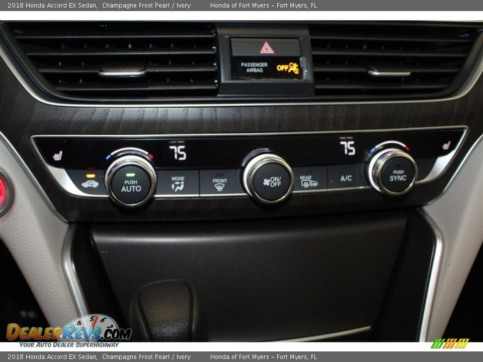 2018 Honda Accord EX Sedan Champagne Frost Pearl / Ivory Photo #23