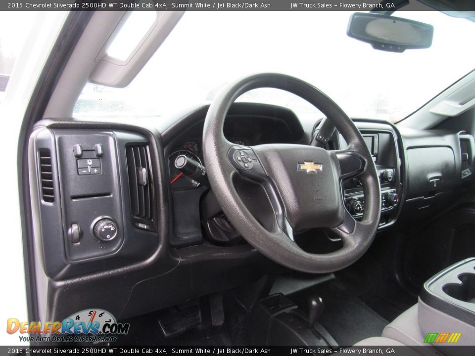 2015 Chevrolet Silverado 2500HD WT Double Cab 4x4 Summit White / Jet Black/Dark Ash Photo #24