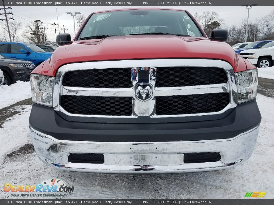 2018 Ram 1500 Tradesman Quad Cab 4x4 Flame Red / Black/Diesel Gray Photo #2