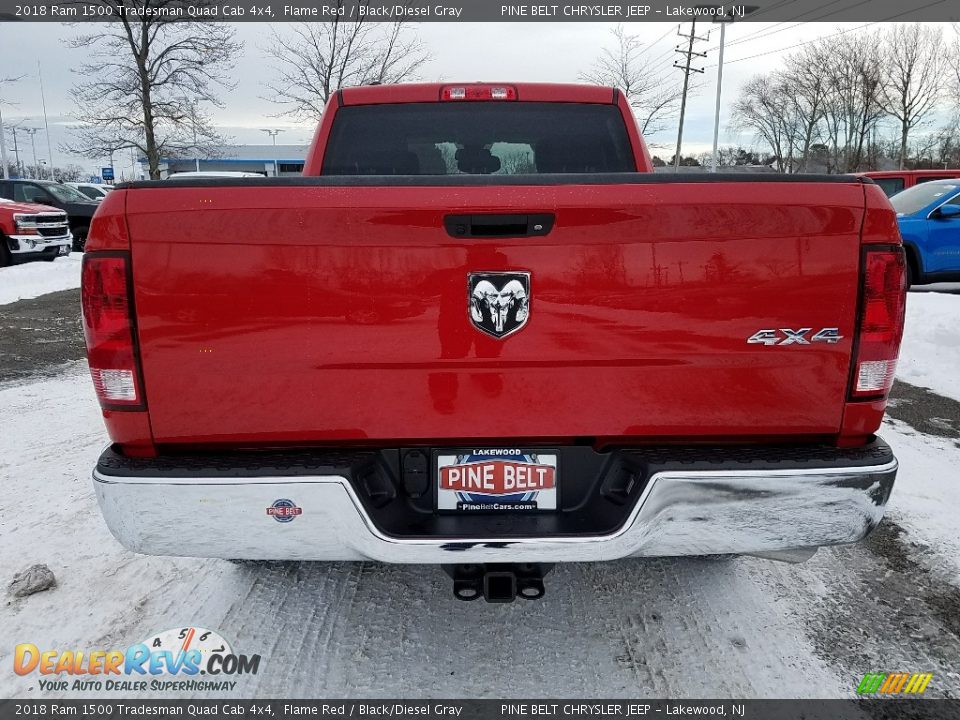 2018 Ram 1500 Tradesman Quad Cab 4x4 Flame Red / Black/Diesel Gray Photo #5
