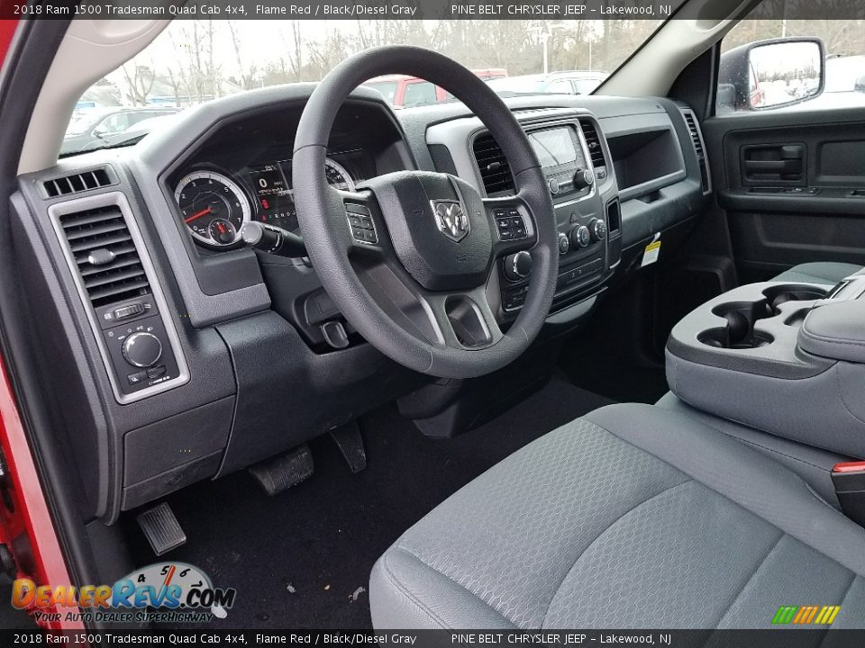 2018 Ram 1500 Tradesman Quad Cab 4x4 Flame Red / Black/Diesel Gray Photo #7