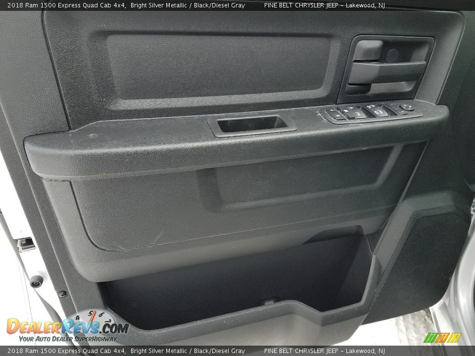 2018 Ram 1500 Express Quad Cab 4x4 Bright Silver Metallic / Black/Diesel Gray Photo #8