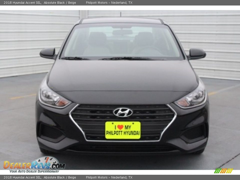 2018 Hyundai Accent SEL Absolute Black / Beige Photo #2