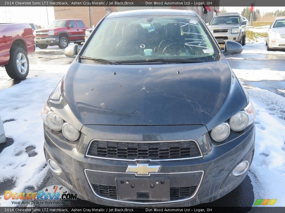 2014 Chevrolet Sonic LTZ Hatchback Ashen Gray Metallic / Jet Black/Brick Photo #3