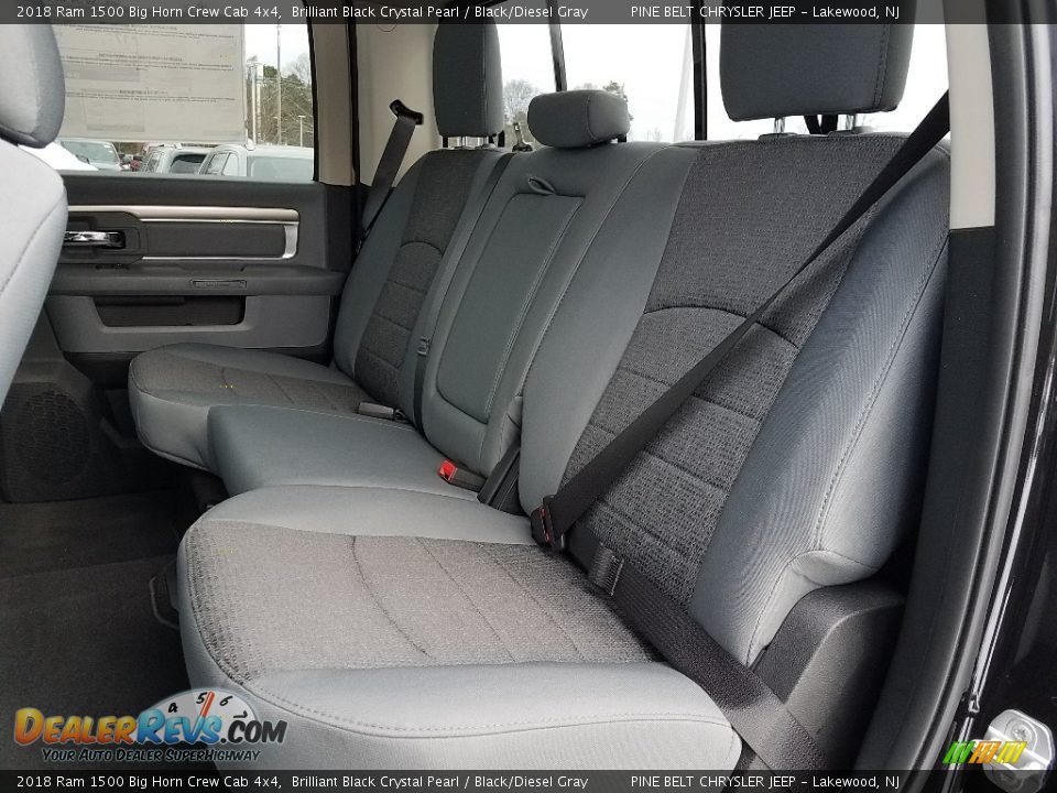 Rear Seat of 2018 Ram 1500 Big Horn Crew Cab 4x4 Photo #6