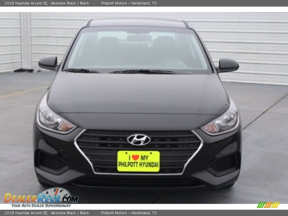 2018 Hyundai Accent SE Absolute Black / Black Photo #2