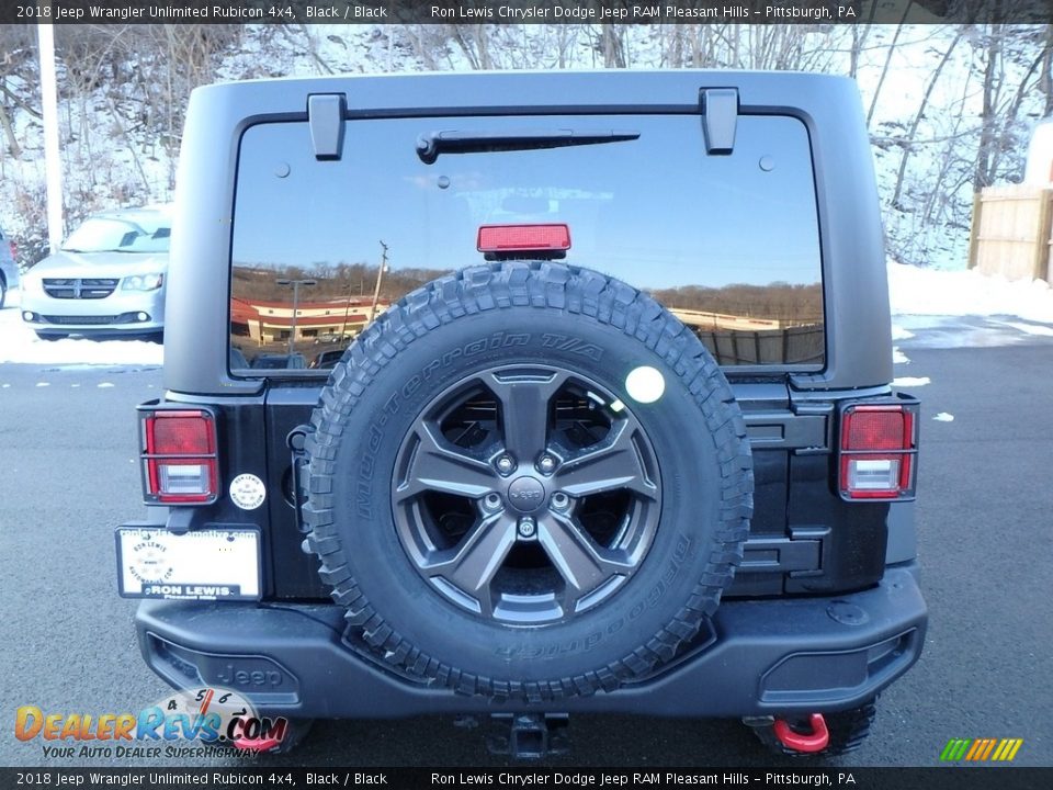 2018 Jeep Wrangler Unlimited Rubicon 4x4 Black / Black Photo #4