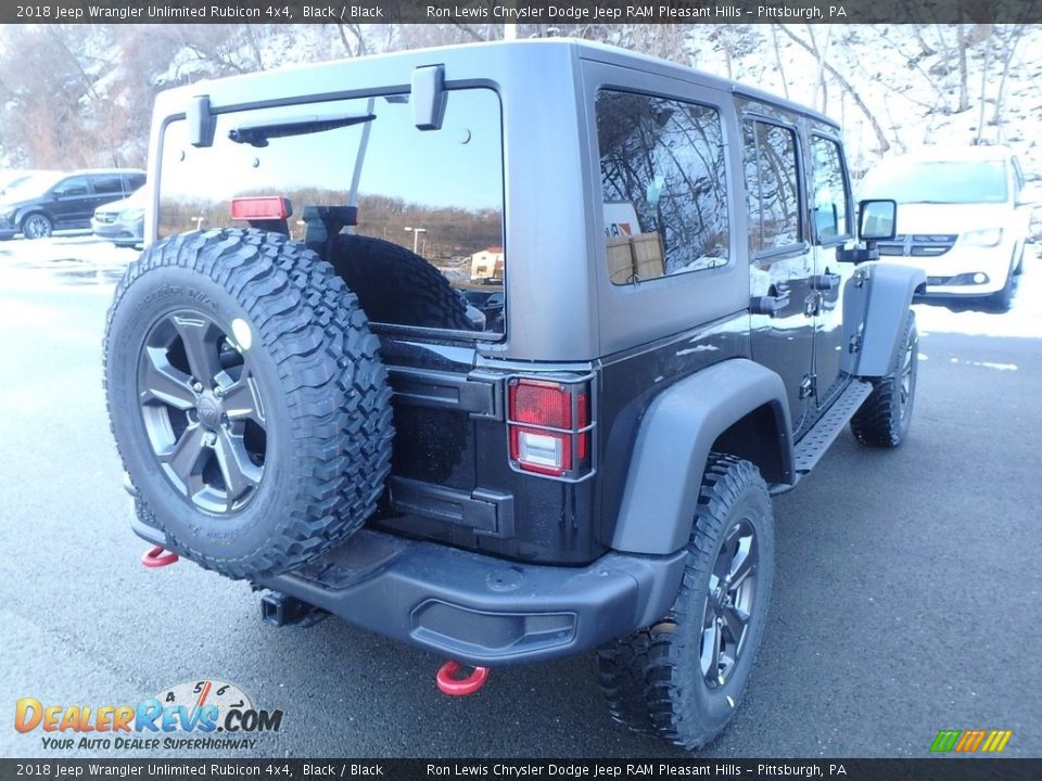 2018 Jeep Wrangler Unlimited Rubicon 4x4 Black / Black Photo #5