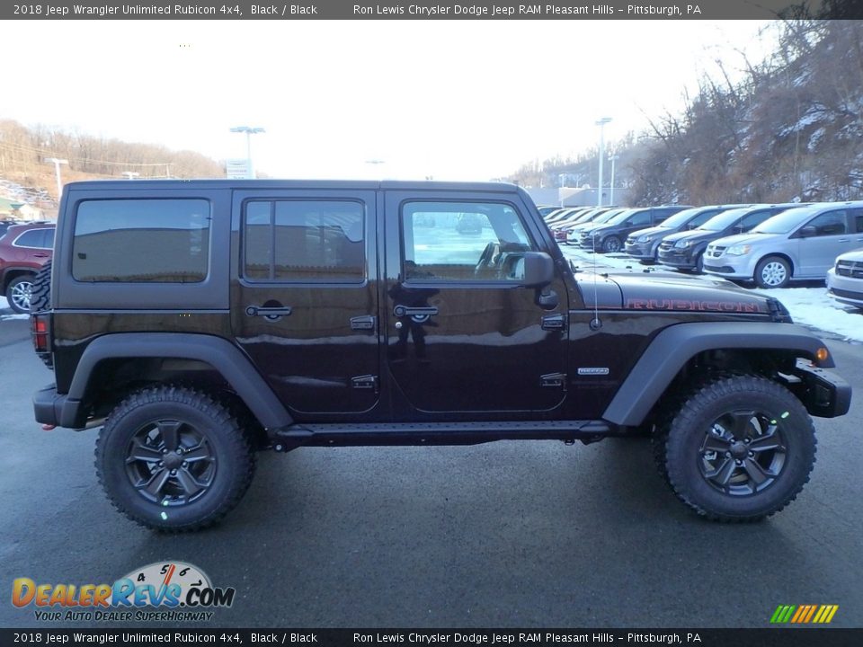 2018 Jeep Wrangler Unlimited Rubicon 4x4 Black / Black Photo #6