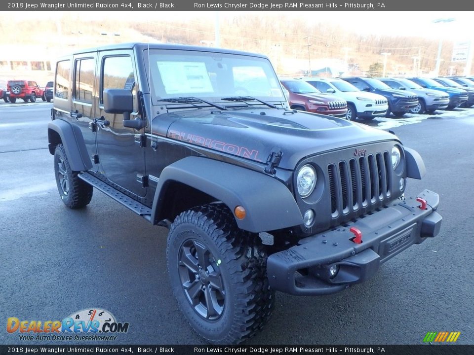 2018 Jeep Wrangler Unlimited Rubicon 4x4 Black / Black Photo #7