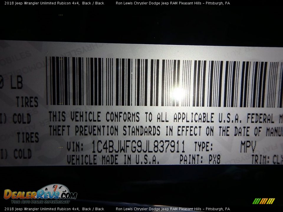 2018 Jeep Wrangler Unlimited Rubicon 4x4 Black / Black Photo #14