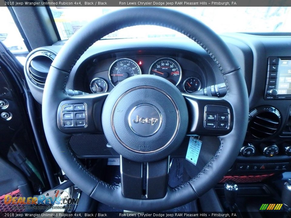 2018 Jeep Wrangler Unlimited Rubicon 4x4 Black / Black Photo #19