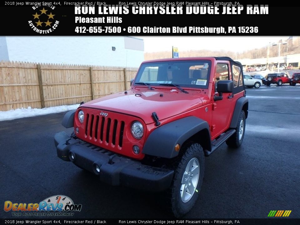 2018 Jeep Wrangler Sport 4x4 Firecracker Red / Black Photo #1