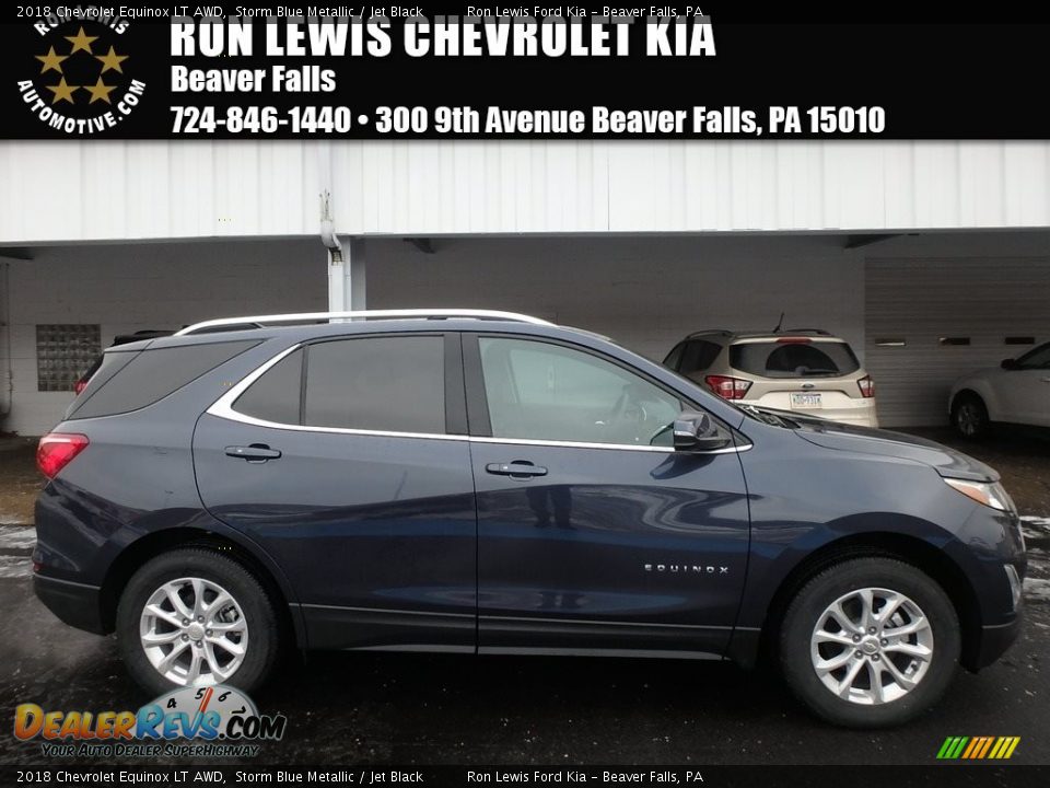 2018 Chevrolet Equinox LT AWD Storm Blue Metallic / Jet Black Photo #1