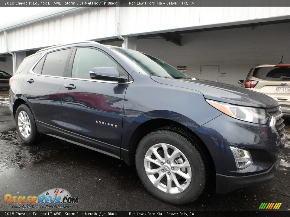 2018 Chevrolet Equinox LT AWD Storm Blue Metallic / Jet Black Photo #9