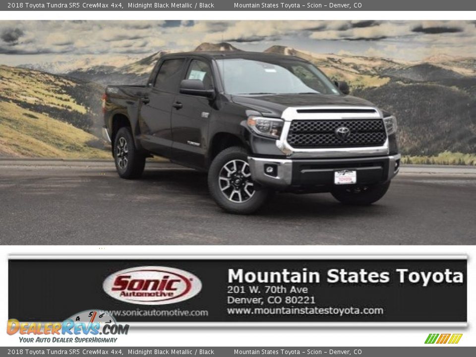 2018 Toyota Tundra SR5 CrewMax 4x4 Midnight Black Metallic / Black Photo #1