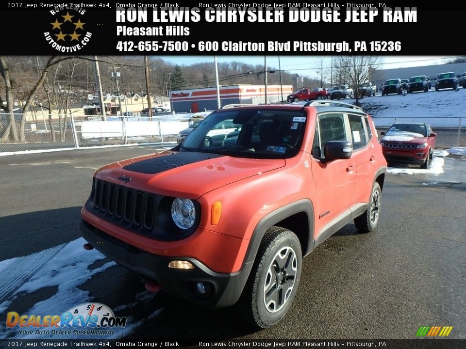 2017 Jeep Renegade Trailhawk 4x4 Omaha Orange / Black Photo #1