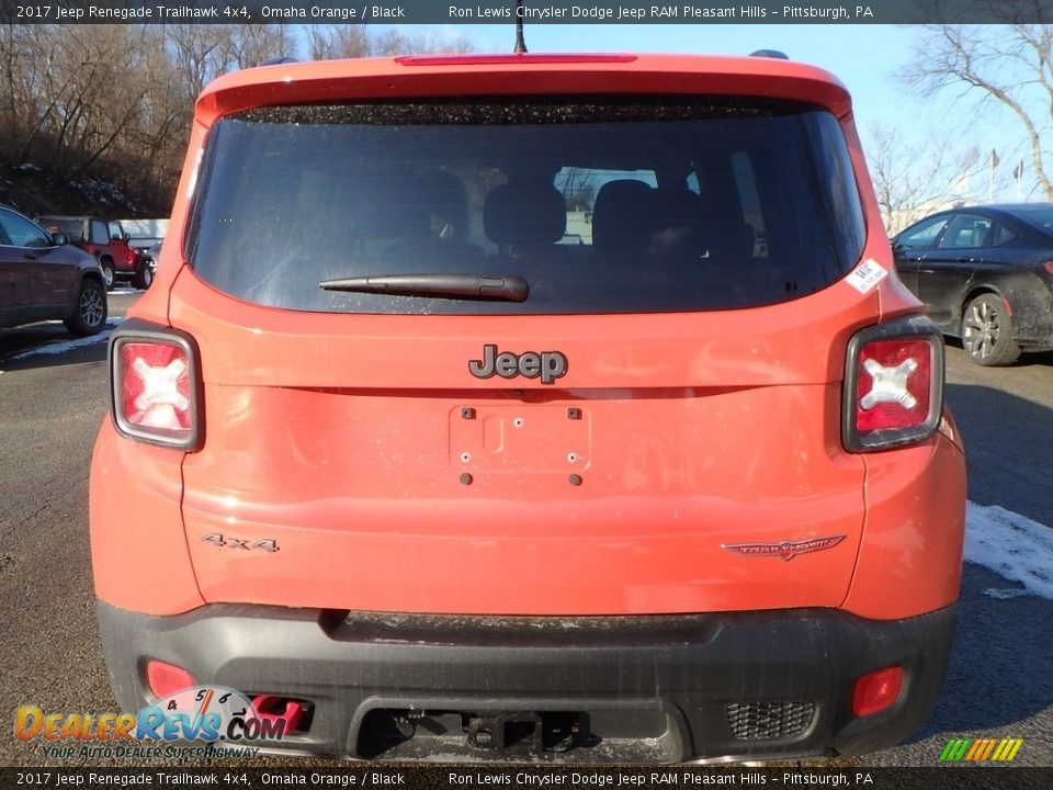 2017 Jeep Renegade Trailhawk 4x4 Omaha Orange / Black Photo #4