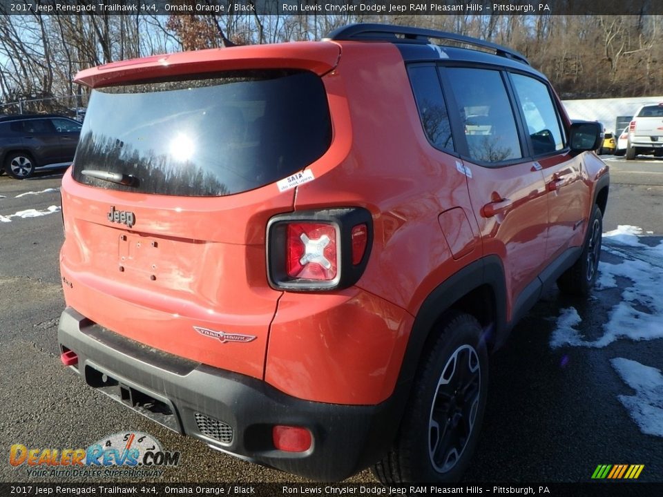 2017 Jeep Renegade Trailhawk 4x4 Omaha Orange / Black Photo #5
