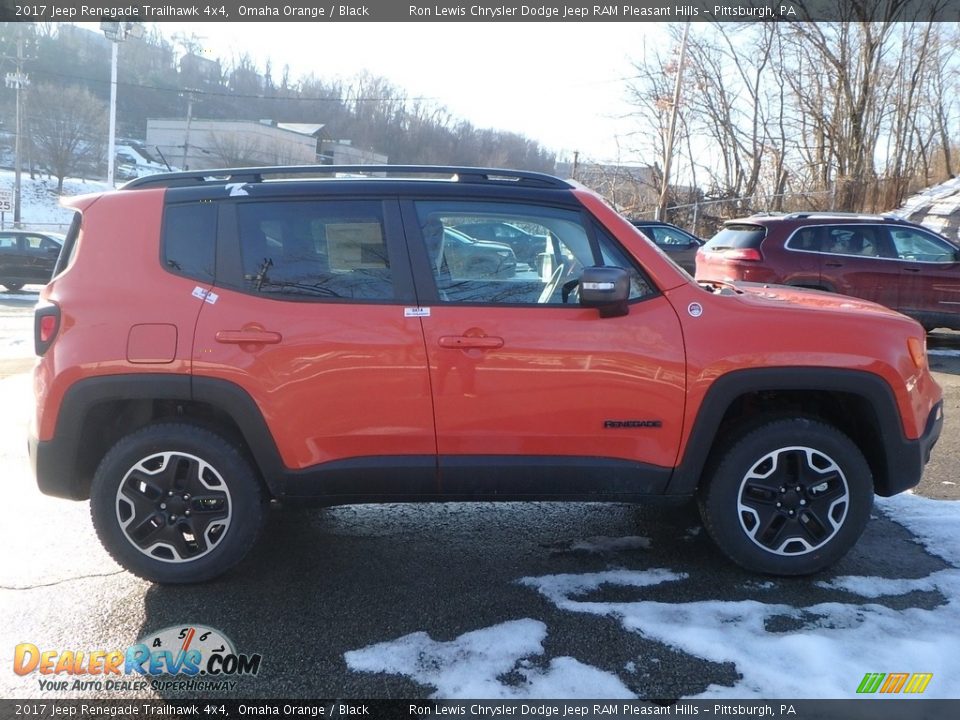 2017 Jeep Renegade Trailhawk 4x4 Omaha Orange / Black Photo #6