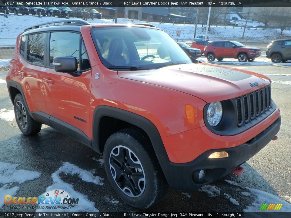 2017 Jeep Renegade Trailhawk 4x4 Omaha Orange / Black Photo #7